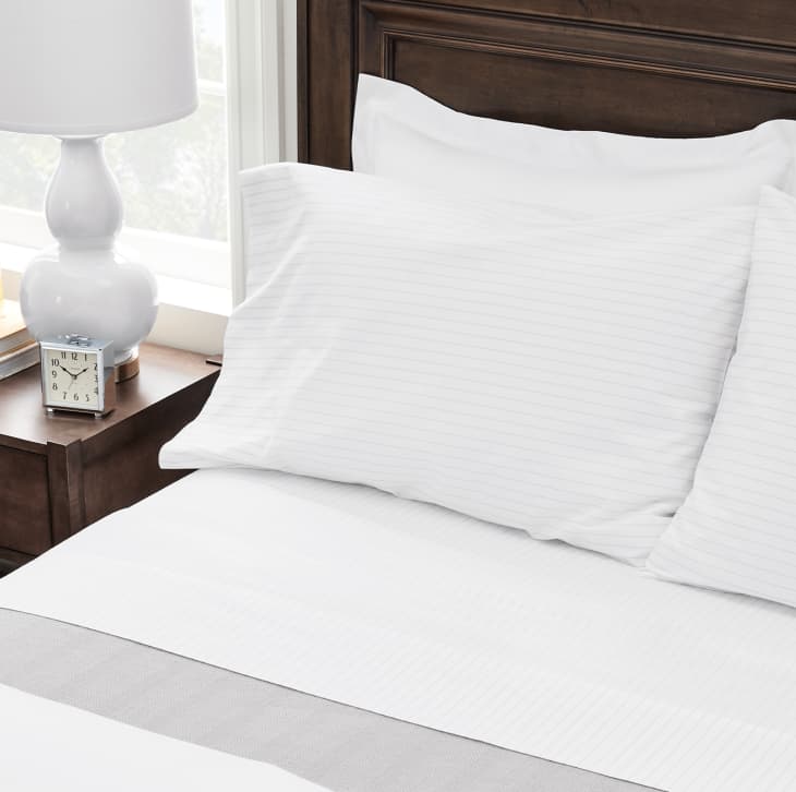 Product Image: Boll & Branch Percale Simple Stripe Sheet Set