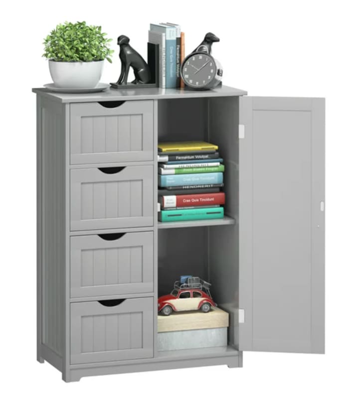 Product Image: Costway Wooden 4 Drawer Bathroom Cabinet