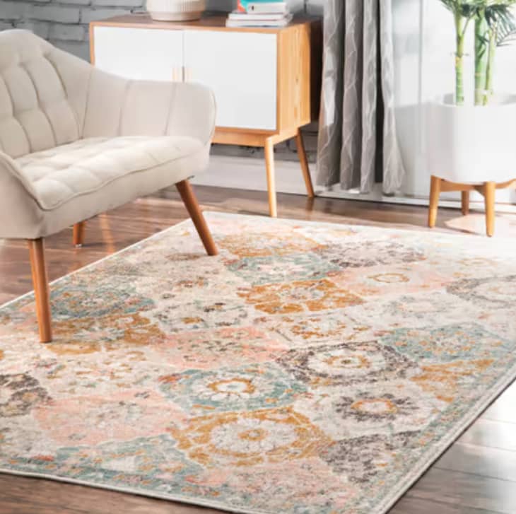 Product Image: Multi Faded Floral Honeycombs Area Rug, 5' 3" x 7' 7"