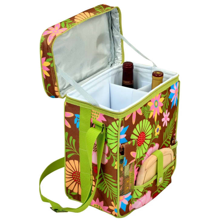 Floral Wine and Cheese Cooler Tote at Overstock
