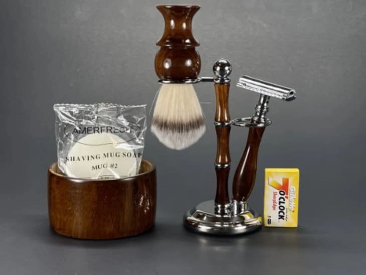 Product Image: Handmade Wooden Shaving Gift Set