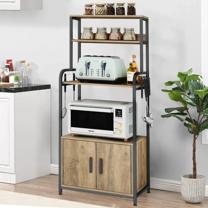 Iron Standard Baker's Rack with Microwave Compatibility at Wayfair