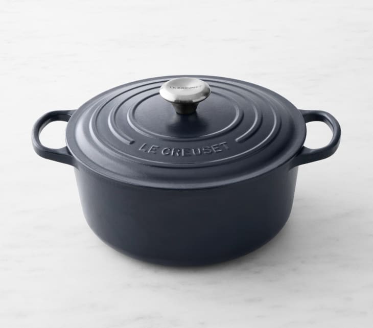 Le Creuset Matte Navy Enameled Cast Iron Round Oven, 5.5-Qt. at Williams Sonoma