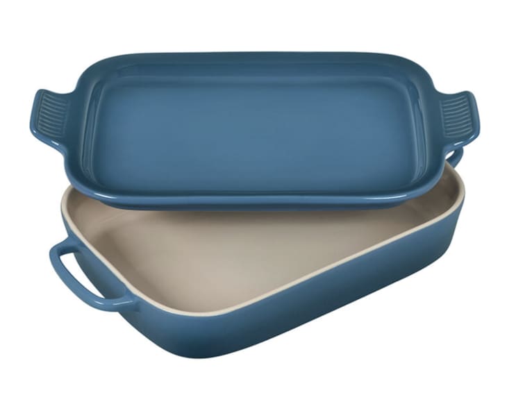 Rectangular Dish with Platter Lid in Deep Teal at Le Creuset