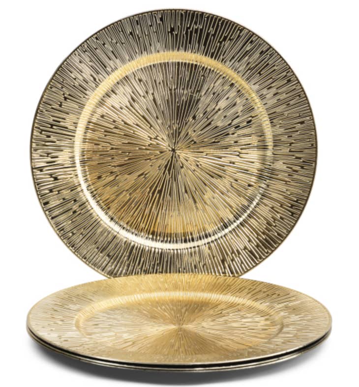 Product Image: Starburst Gold Charger Plates, Set Of 4
