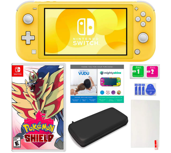 Product Image: Nintendo Switch Lite with Pokemon Shield and Accessories