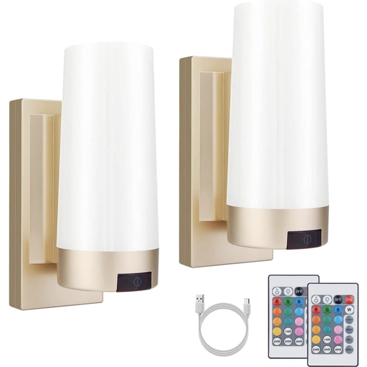 Product Image: Dimmable Wireless Wall Sconce, Set of 2