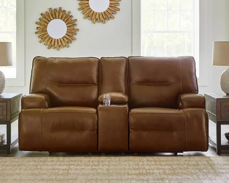 Francesca Leather Power Reclining Loveseat at Ashley