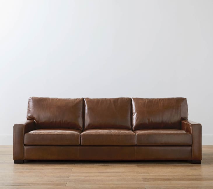 Turner Square Arm Leather Sofa at Pottery Barn