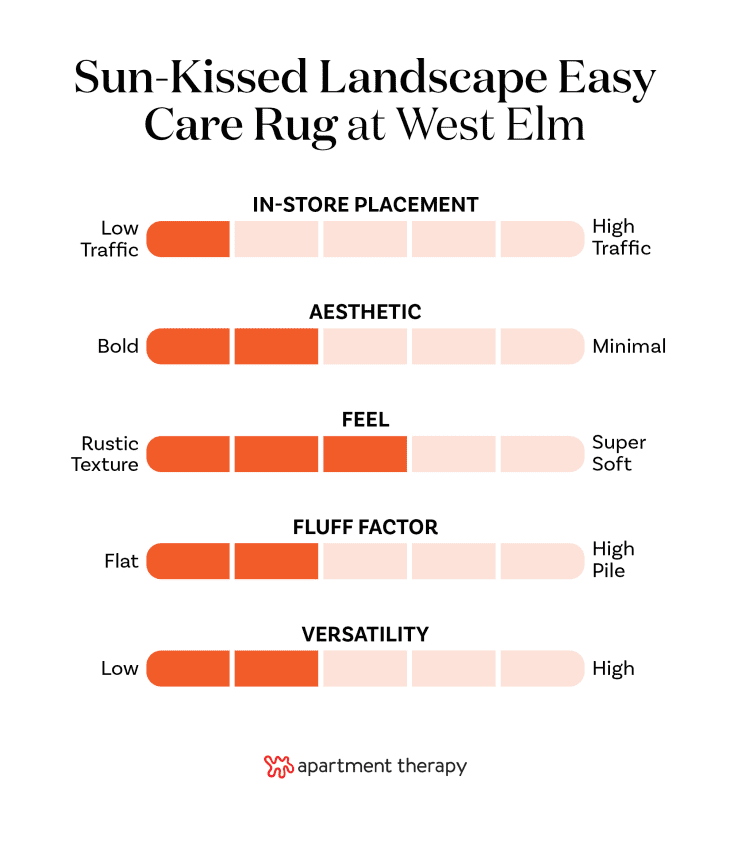 Criteria rankings for West Elm Sun-Kissed Landscape Easy Care Rug