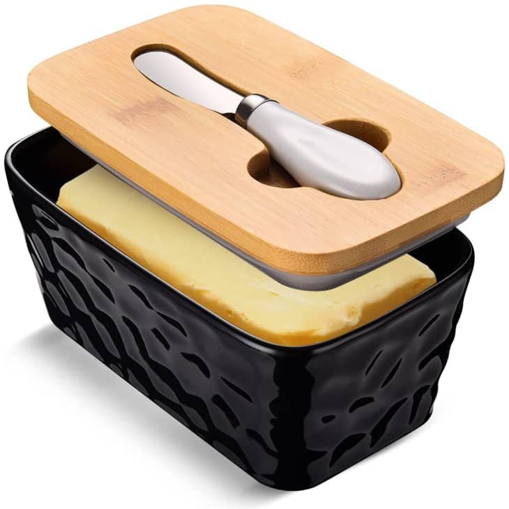 Porcelain Butter Container with Knife at Amazon