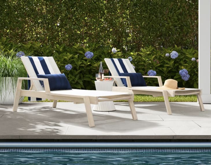 Product Image: Indio FSC Eucalyptus & Mesh Stackable Chaise Lounge, Set of 2