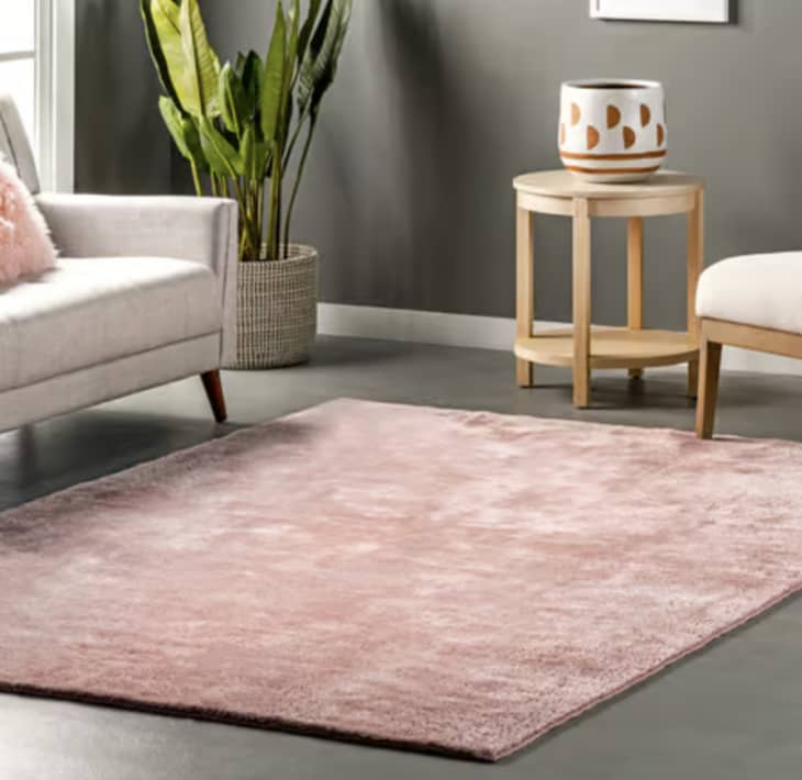 Pink Washable Solid Shag Rug, 5' x 8' at Rugs USA