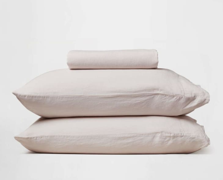 Flax Linen Bed Sheets, Queen at Silk & Snow