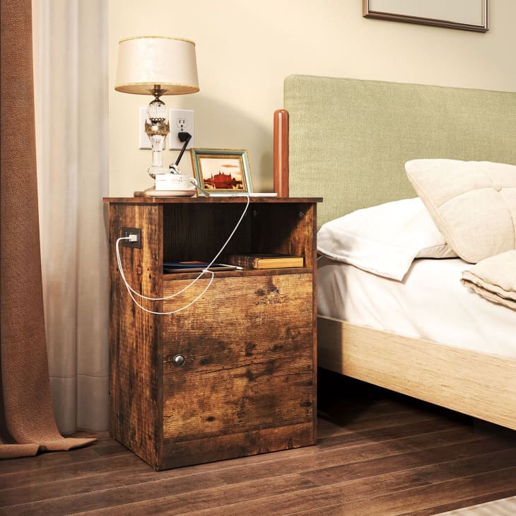 Product Image: TC-HOMENY Nightstand with Charging Station