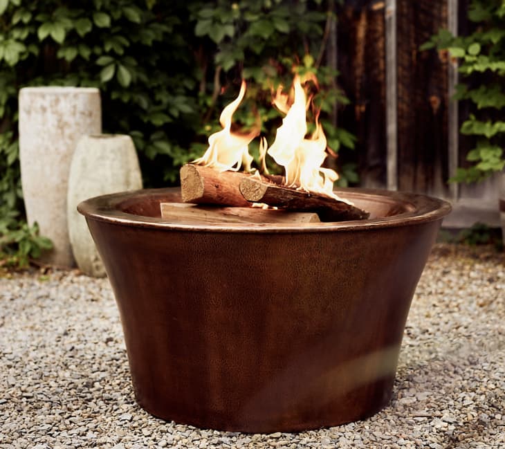 Copper Fire Pit with Tray Top at Terrain