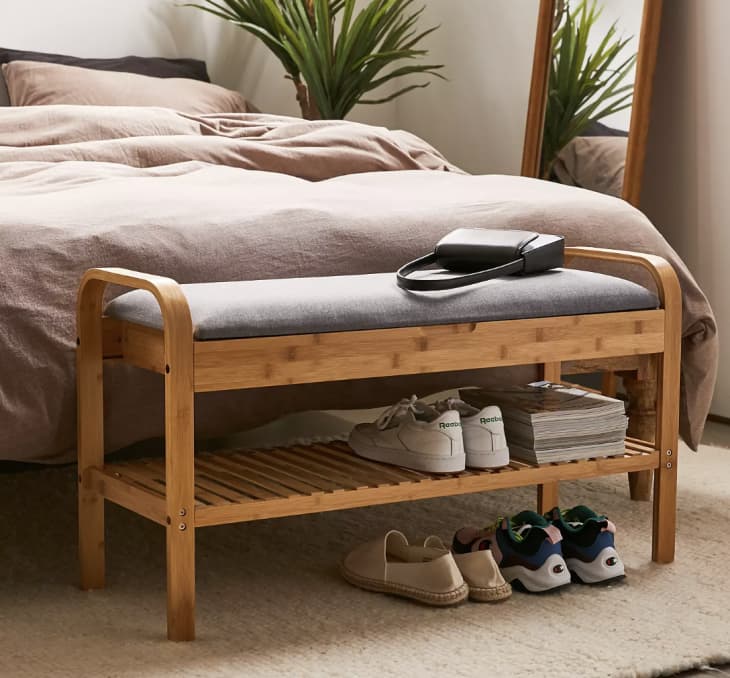 Product Image: Upholstered Bamboo Storage Bench
