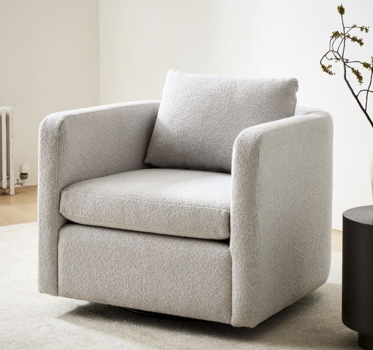 Bacall Curved Swivel Chair at West Elm