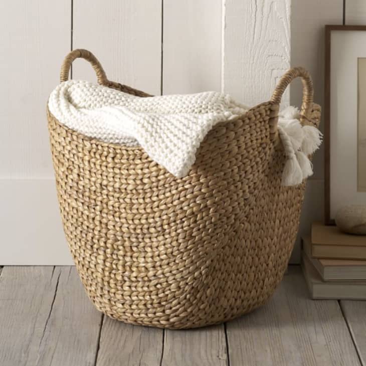 Curved Handle Seagrass Basket, Large at West Elm