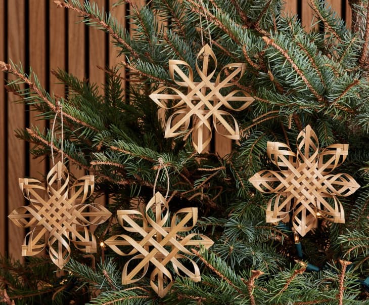 Woven Ornaments, Set of 4 at West Elm