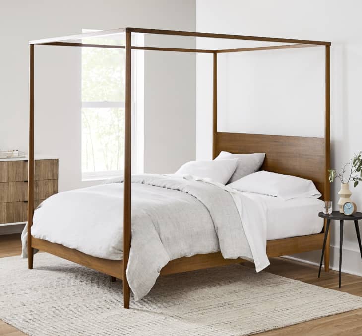 Mid-Century Canopy Bed, Queen at West Elm
