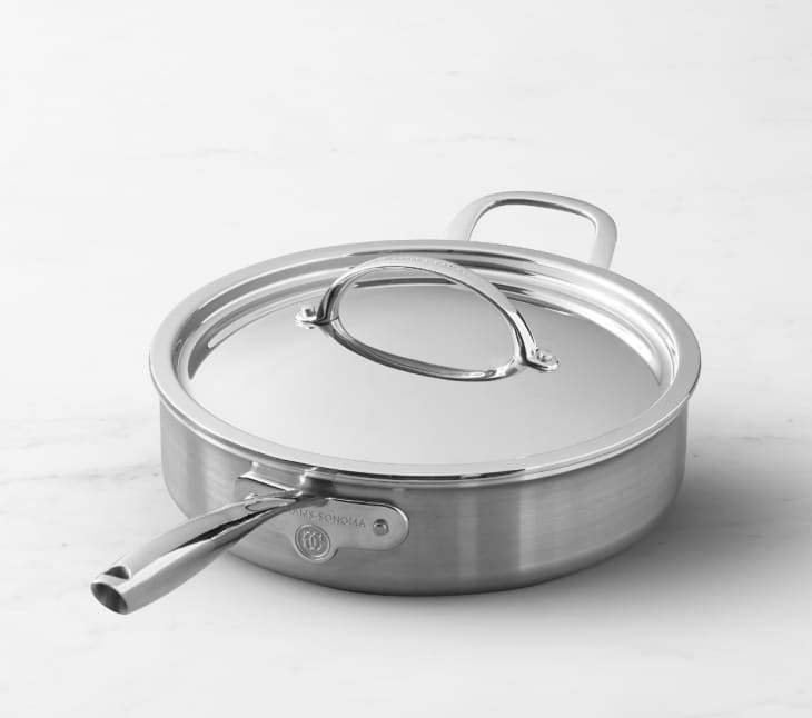 Product Image: Williams Sonoma Brushed Stainless-Steel Saute Pan, 4 1/2-Qt.