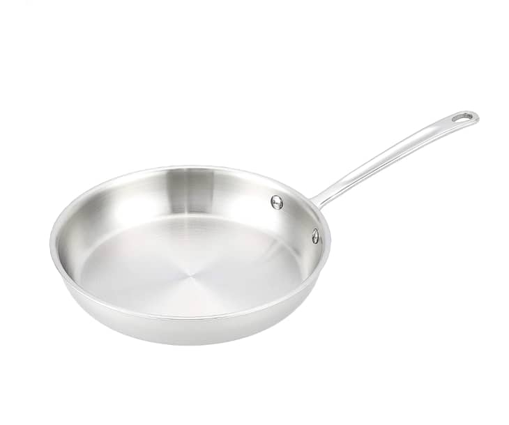 AmazonCommercial Tri-Ply Stainless Steel Fry Pan, 10 Inch at Amazon