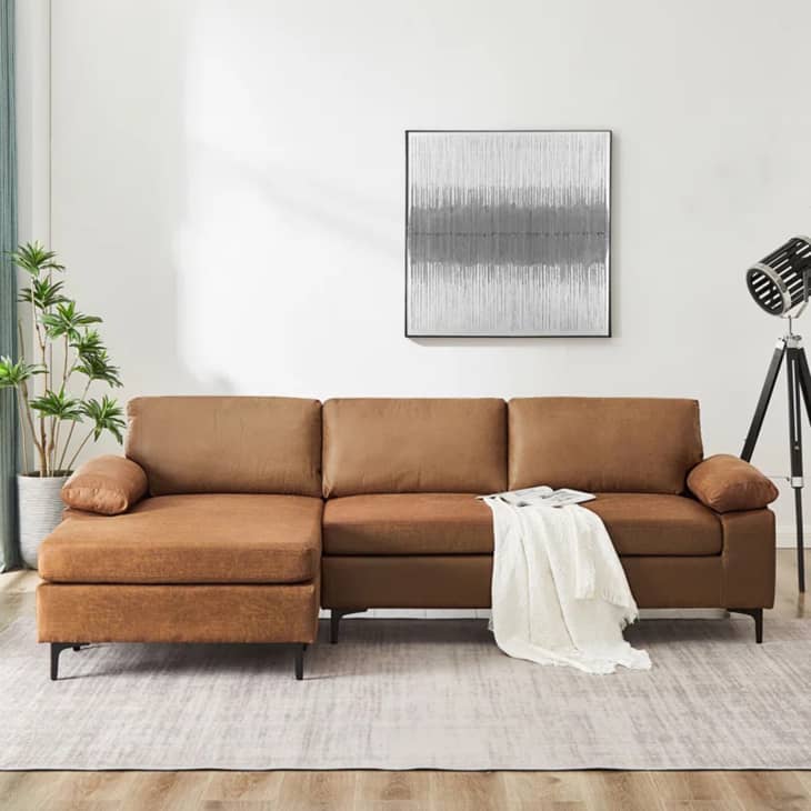 Amreena 2 - Piece Faux Leather Chaise Sectional at Wayfair