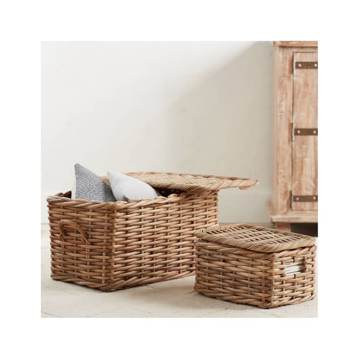 Product Image: Aubrey Large Handwoven Lidded Basket