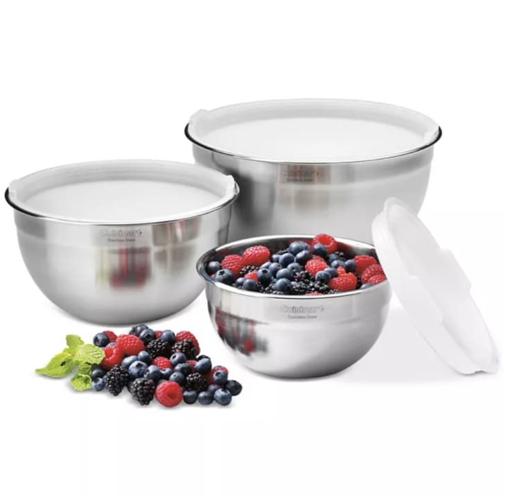 Cuisinart Stainless Steel Mixing Bowls with Lids, Set of 3 at Macy's