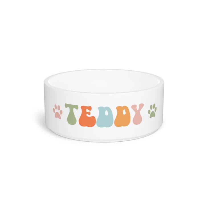 Personalized Ceramic Dog Bowl at Etsy