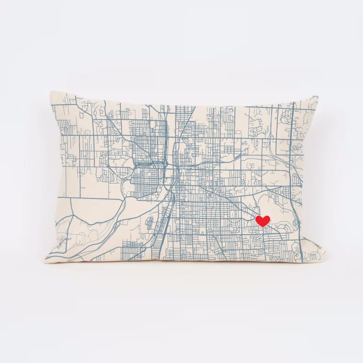Custom Street Map Pillow at Etsy
