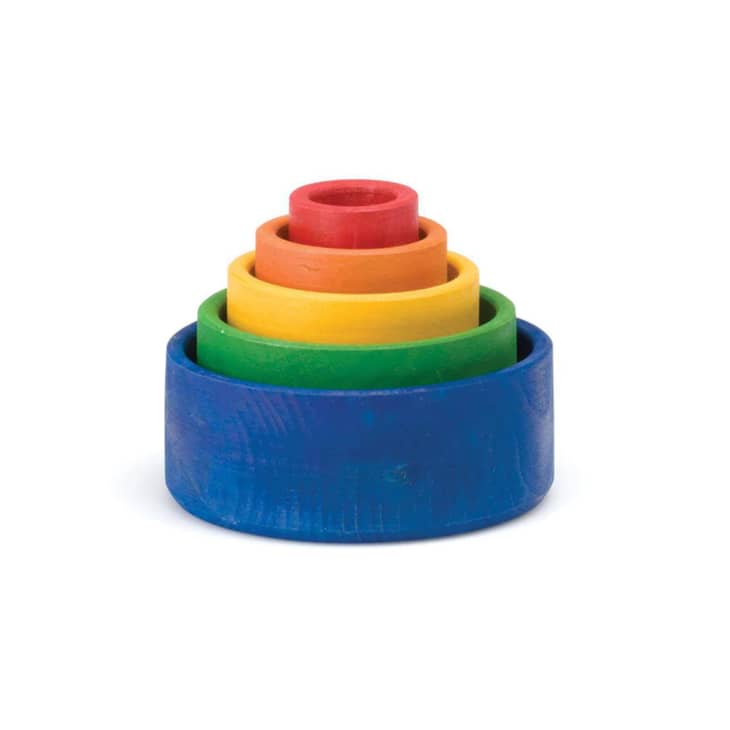Grimm's Rainbow Nesting Bowls at Bella Luna Toys
