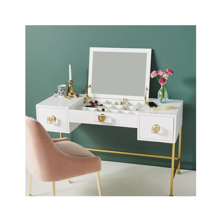 Lacquered Regency Makeup Vanity at Anthropologie
