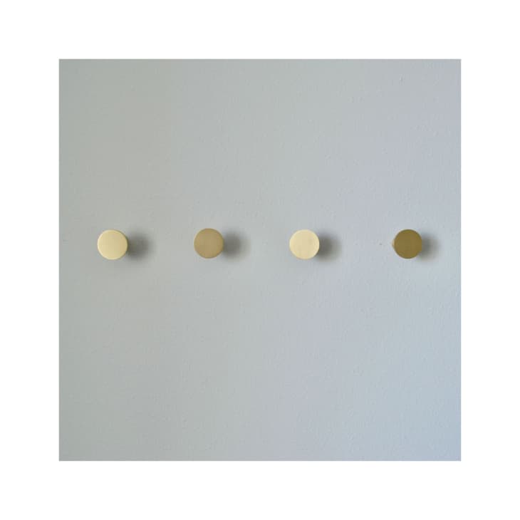 Modern Home by Bellver Brass Round Wall Hooks, Set of 4 at West Elm