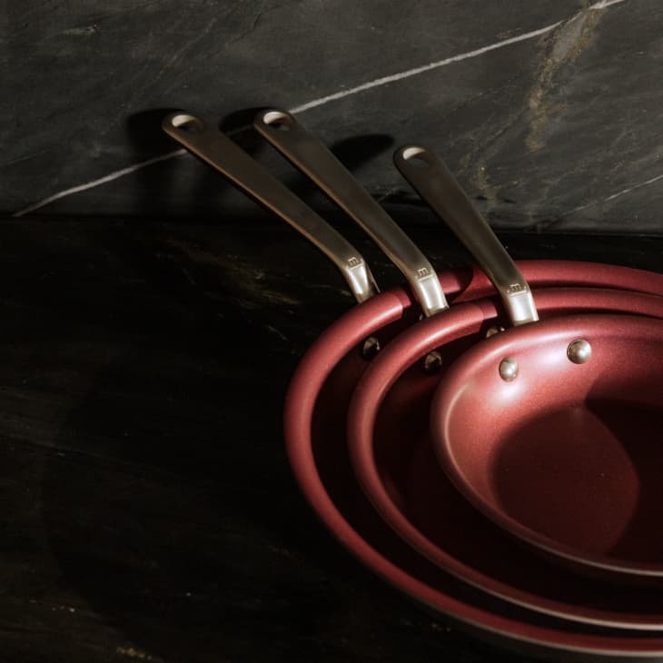 made in pomme red nonstick frying pans