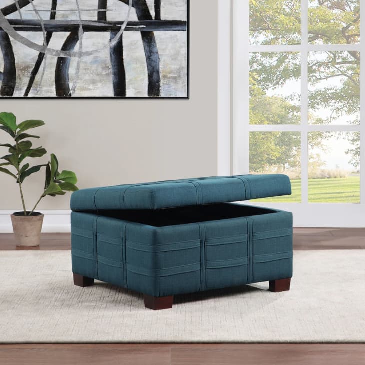 Product Image: Detour Strap Square Storage Ottoman in Faux Leather