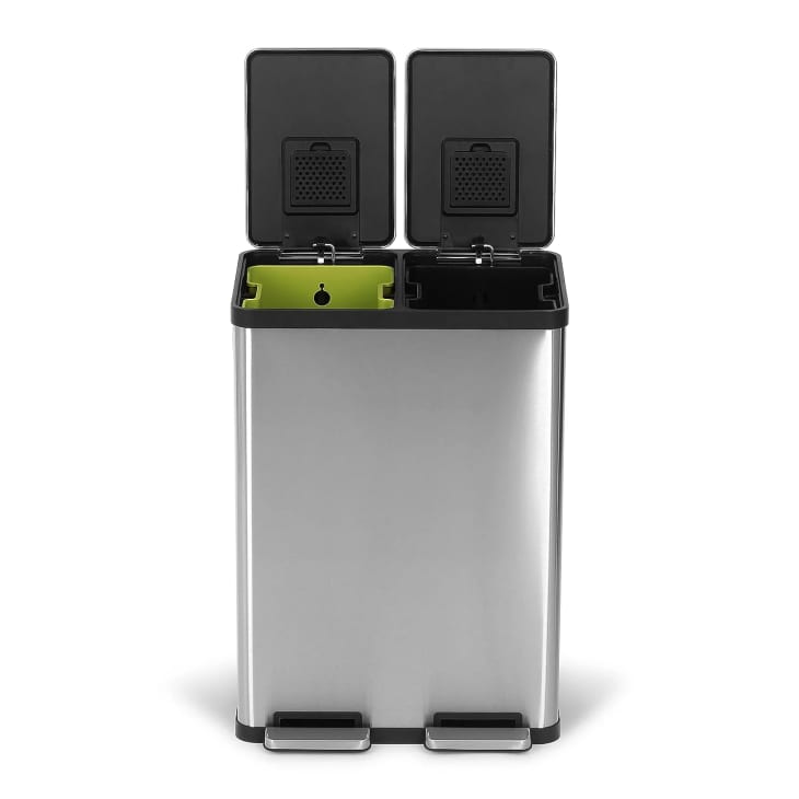 Simpli-Magic Dual Compartment Trash Can with Separate Foot Pedals at Walmart