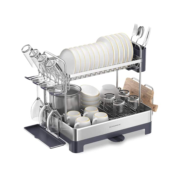 Songmics' Two-Tier Dish Rack Frees Up So Much Counter Space | The Kitchn