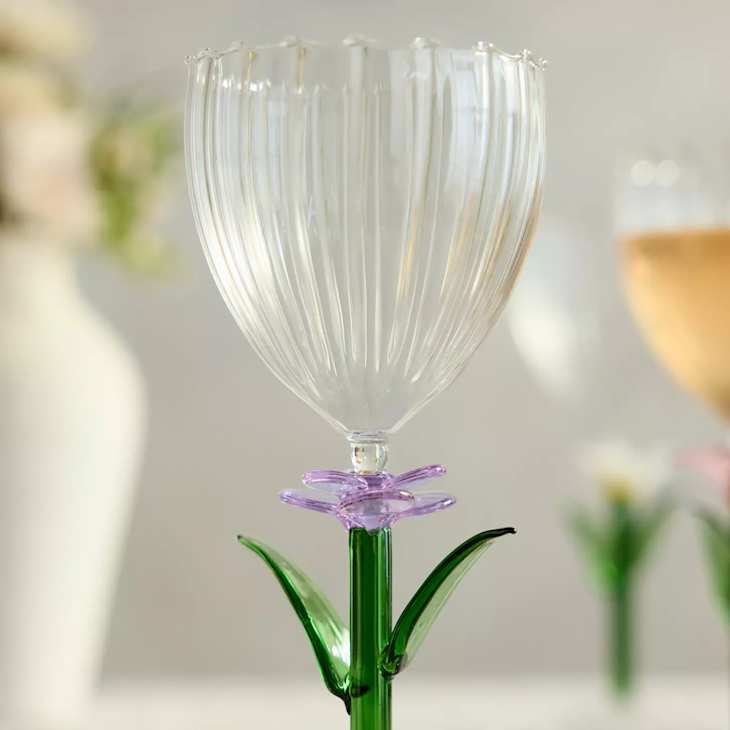 Anthropologie Is Selling Pretty Flower-Inspired Wine Glasses | The Kitchn