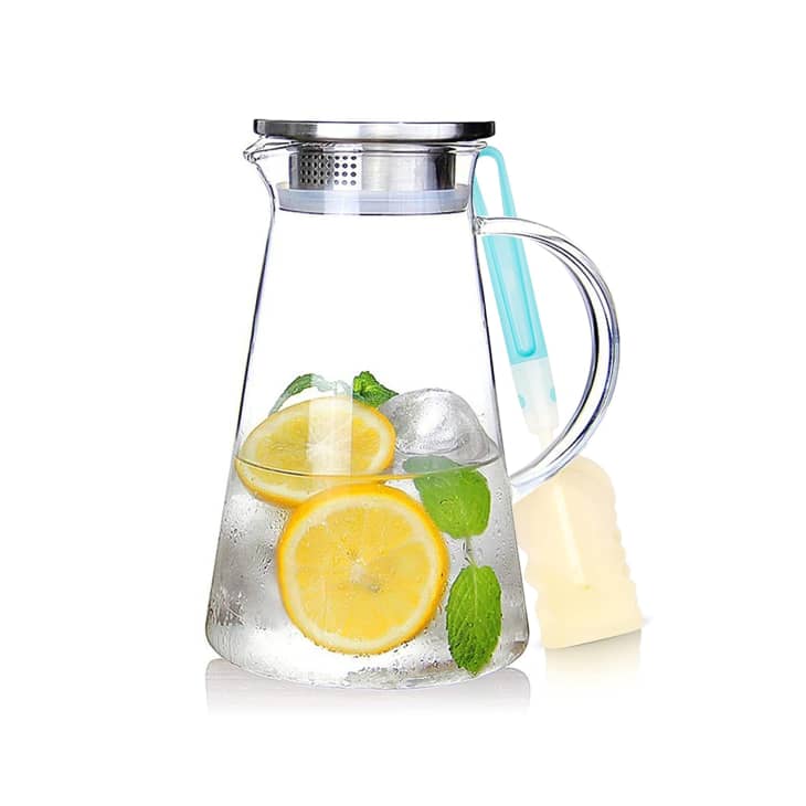 SUSTEAS Liter Glass Pitcher with Lid at Amazon
