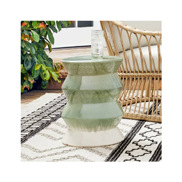 Cami Indoor/Outdoor Ceramic Round Side Table at West Elm
