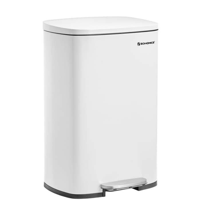 Product Image: SONGMICS 13 Gallon White Step Trash Can