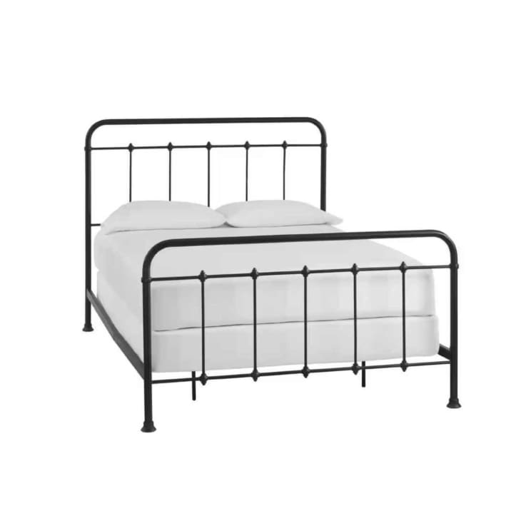 Dorley Farmhouse Black Metal Queen Bed at Home Depot