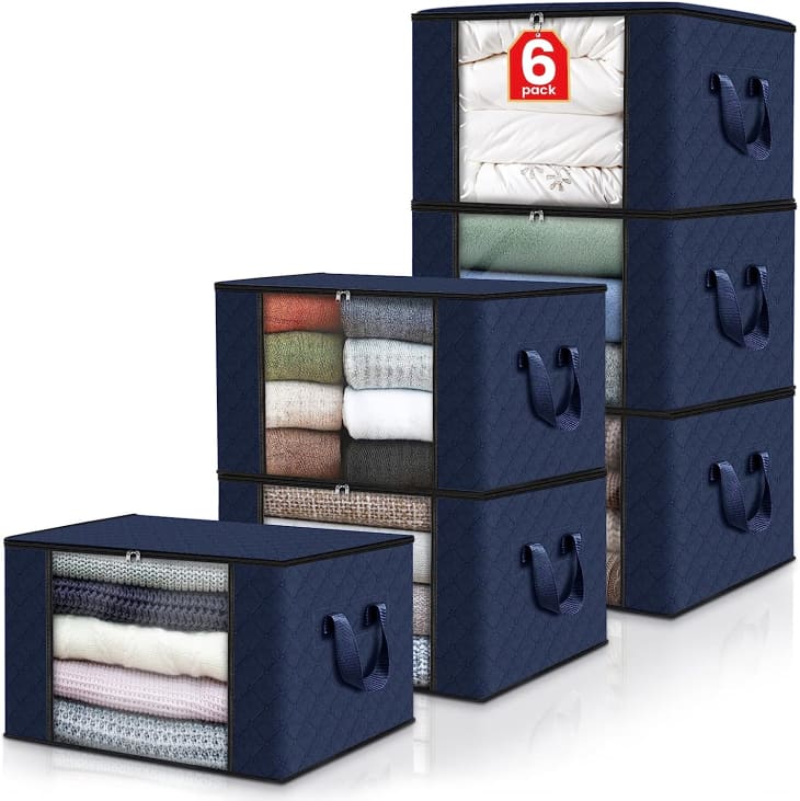 Fab Totes 6 Pack Foldable Clothes Storage Bags Amaozn