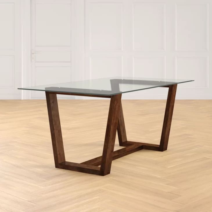 West elm deals glass top table