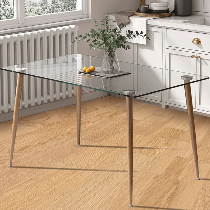 Glass kitchen deals table