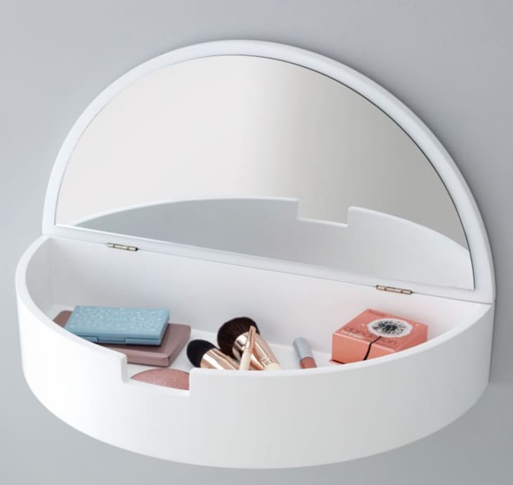 The Multifunctional West Elm Mirror Shelf That Doubles as a Storage