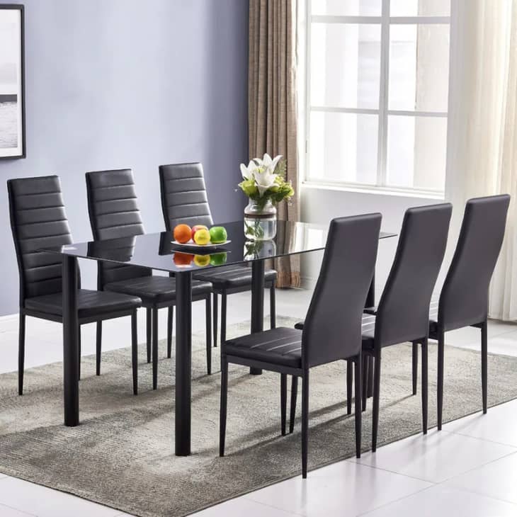 Harlan glass dining deals table