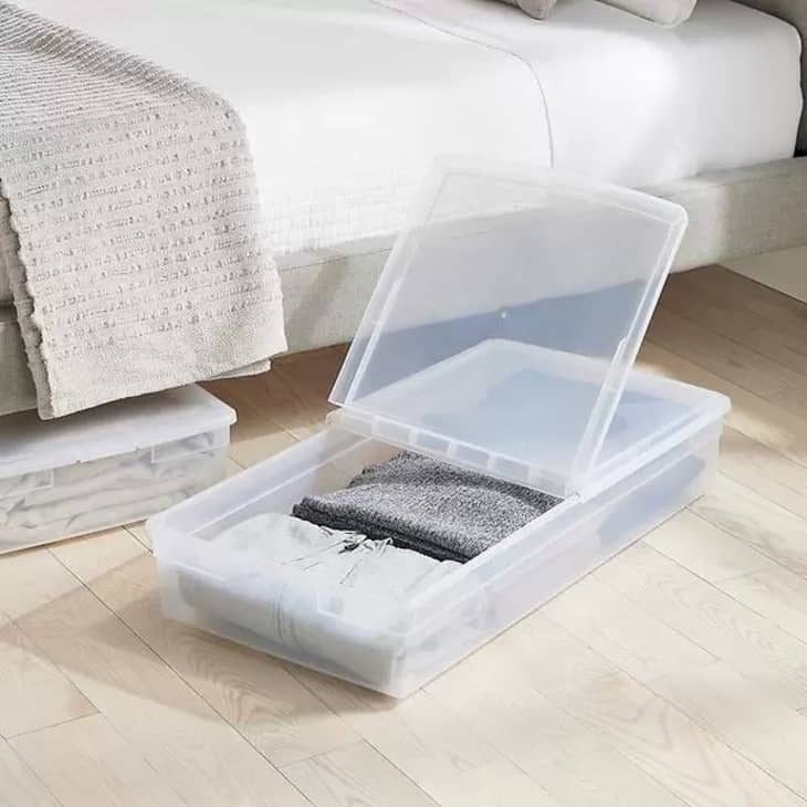 The container store farmhouse clearance underbed box grey